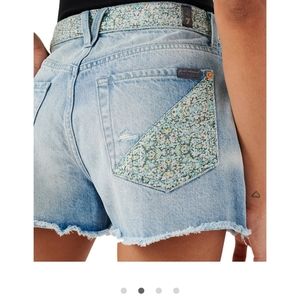 7 for all mankind Monroe jean shorts